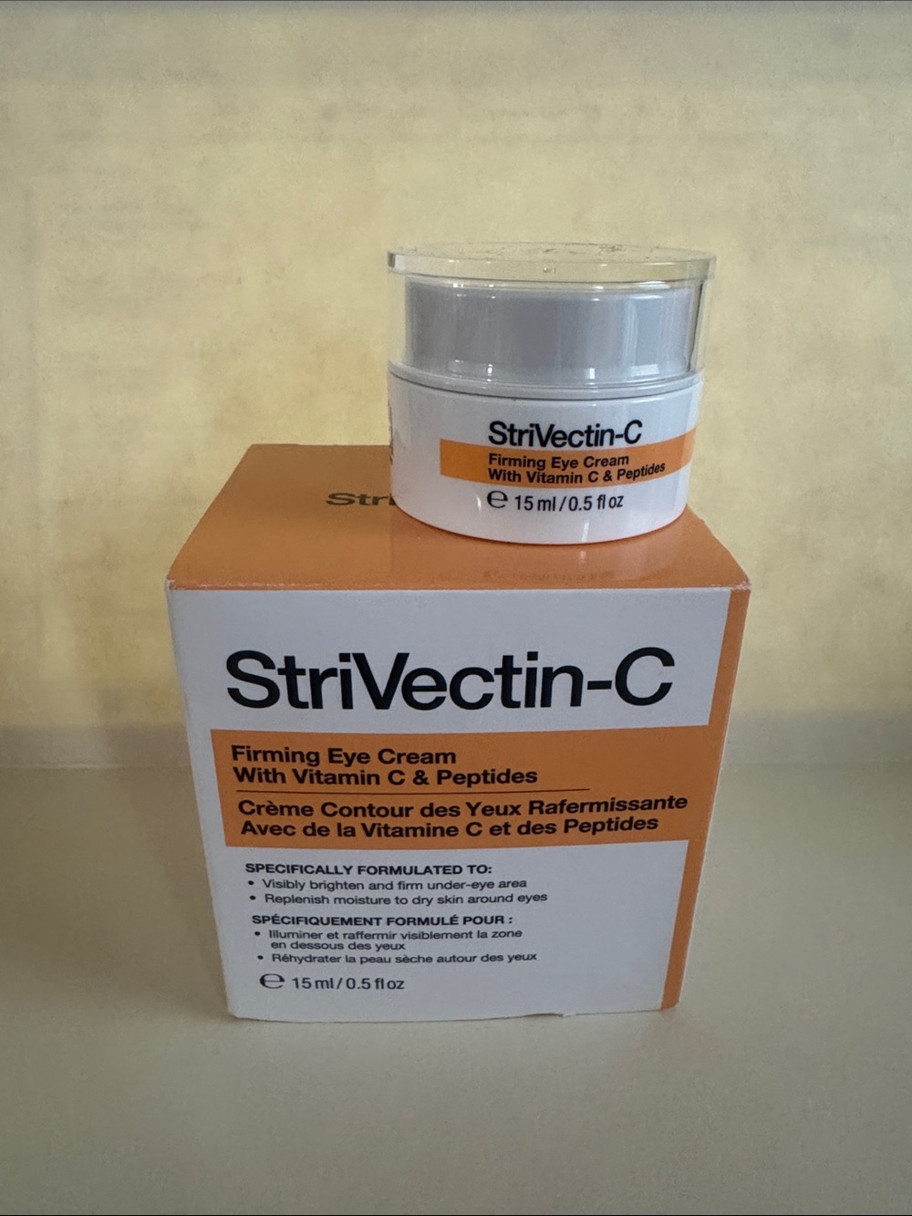 STRIVECTIN Firming Eye Cream Vitamin C & Peptides 0.5oz NIB
